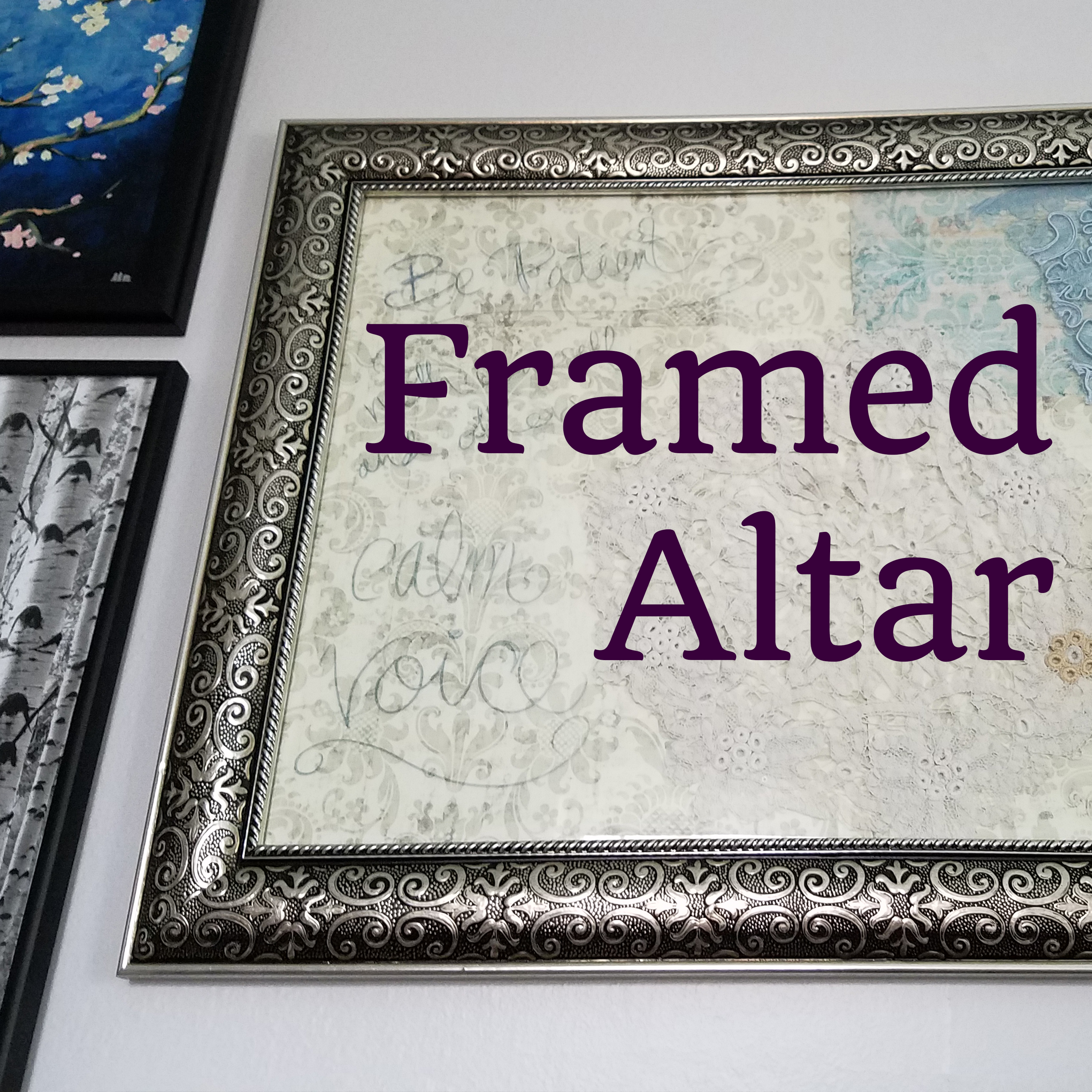 Intention Altar from Picture Frame